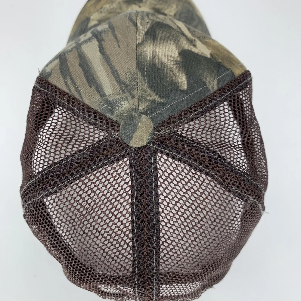 Field & Stream Plain Camo Hat Brown Mesh Adjustable Snapback Baseball Cap